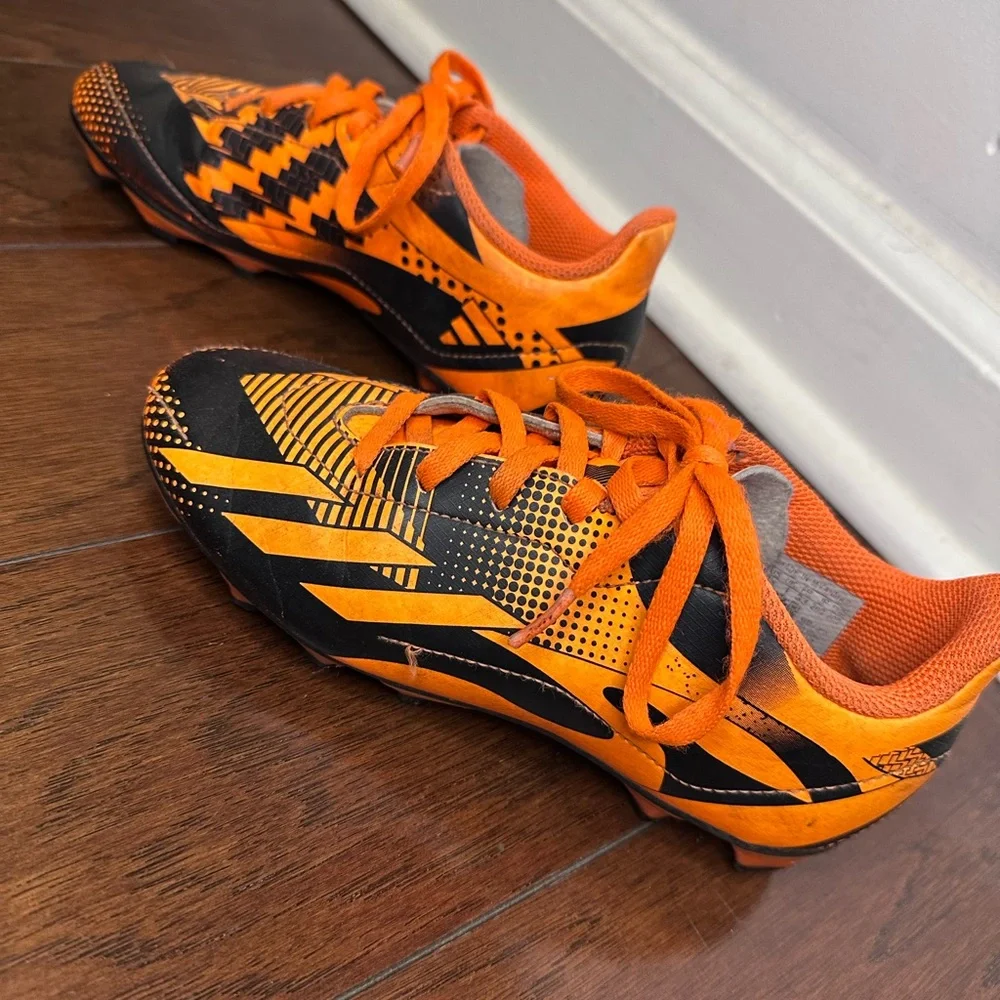 Kids' Orange and Black Soccer Cleats